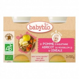 Pomme abricot cereale 2x130gr